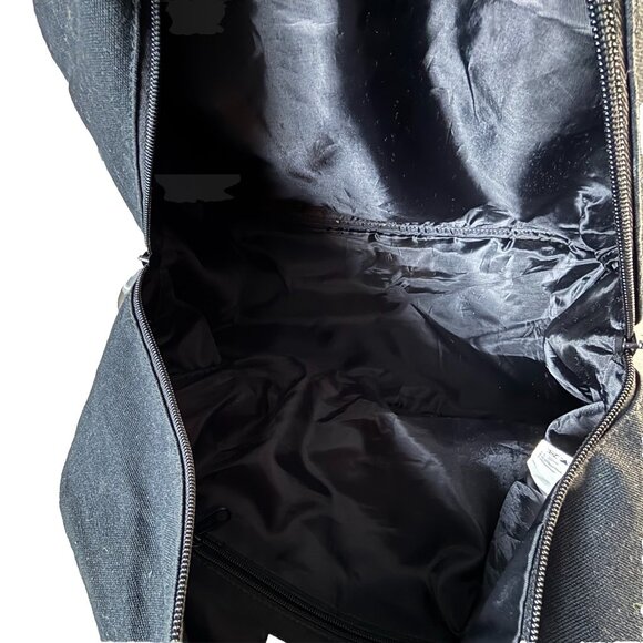 Vtg Y2K Roxy Duffle Travel Bag Black / Neon Large Logo Overnight Carry On Travel - Picture 5 of 6